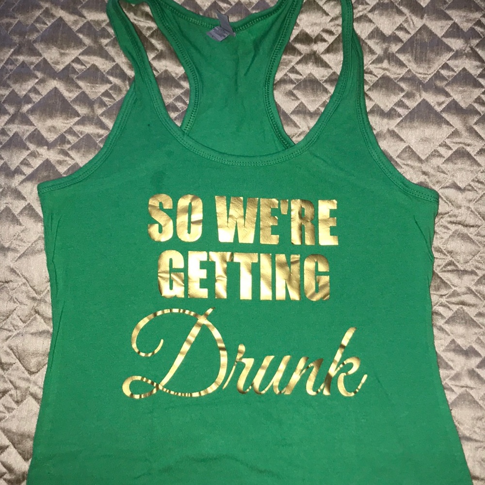 Large very stretchy racerback party tee